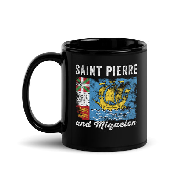 Saint Pierre and Miquelon Flag Vintage Mug