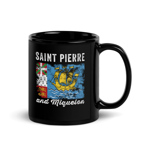 Saint Pierre and Miquelon Flag Vintage Mug