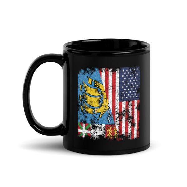 Saint Pierre and Miquelon USA Flag Mug