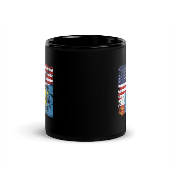 Saint Pierre and Miquelon USA Flag Mug