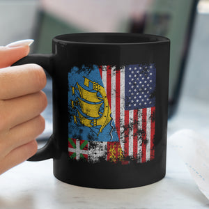 Saint Pierre and Miquelon USA Flag Mug