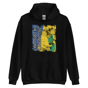 Saint Vincent And The Grenadines Flag - Distressed Flag Hoodie