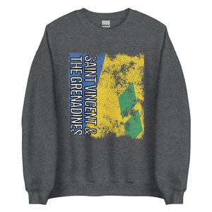 Saint Vincent And The Grenadines Flag - Distressed Flag Sweatshirt