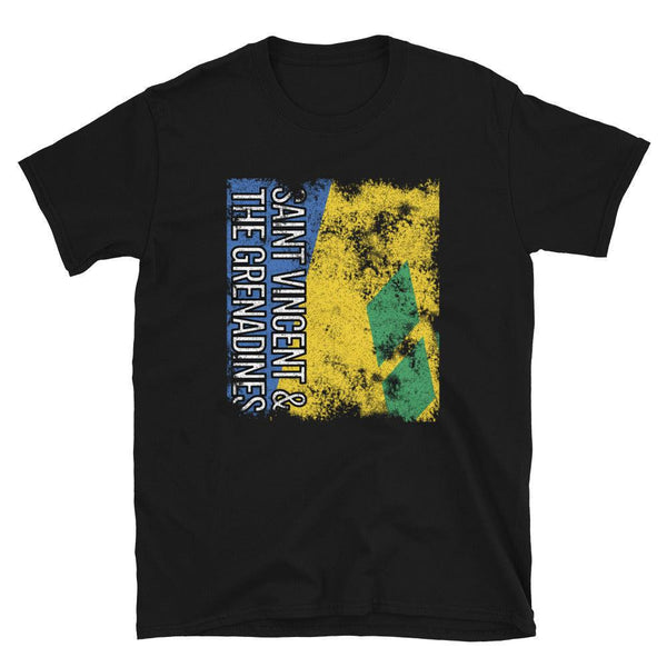 Saint Vincent And The Grenadines Flag Distressed T-Shirt