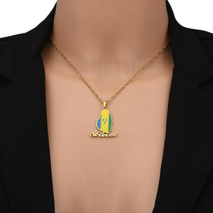 Saint Vincent Flag Map Necklace