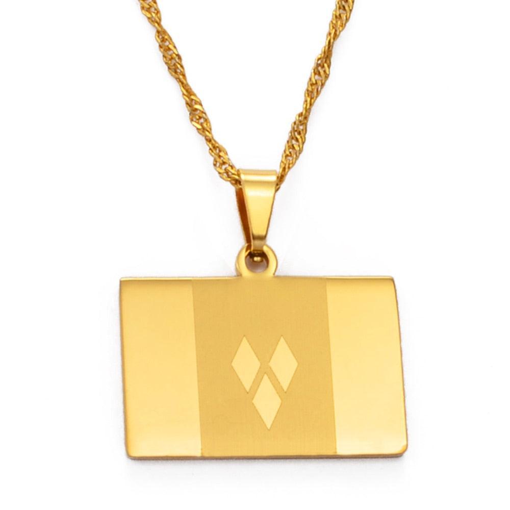 Saint Vincent Flag Necklace