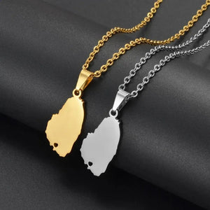 Saint Vincent Map Necklace