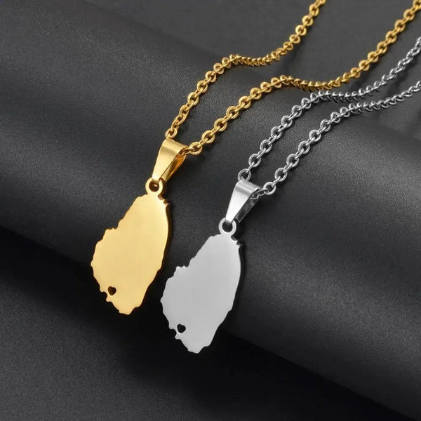 Saint Vincent Map Necklace
