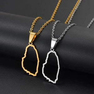 Saint Vincent Map Necklace