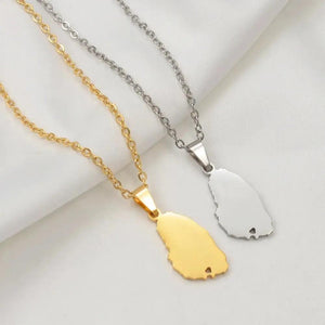 Saint Vincent Map Necklace