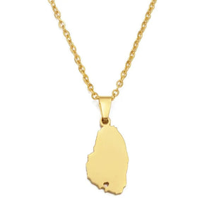 Saint Vincent Map Necklace
