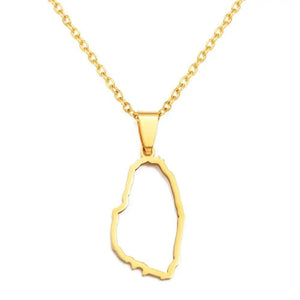 Saint Vincent Map Necklace