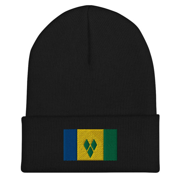 Saint Vincent & The Grenadines Flag Beanie - Embroidered Winter Hat