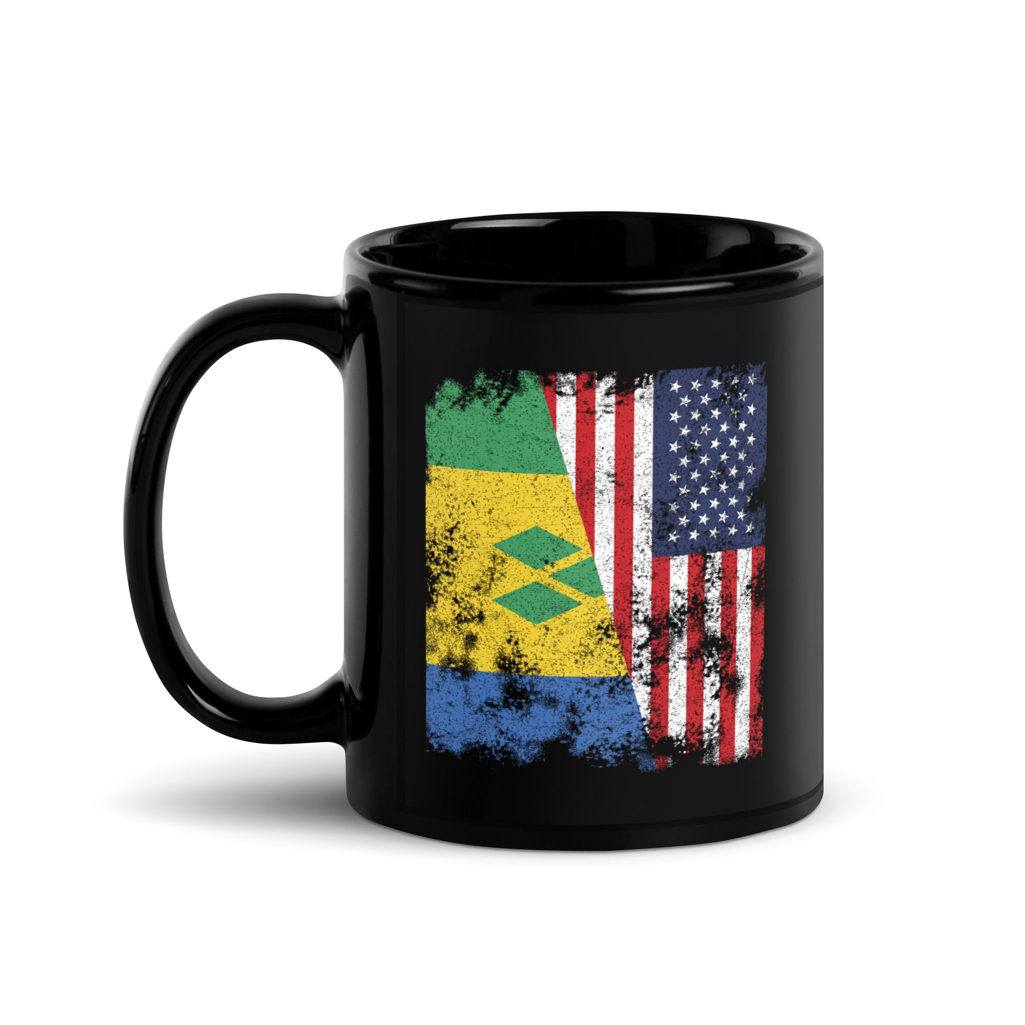 Saint Vincent and Grenadines USA Flag Mug