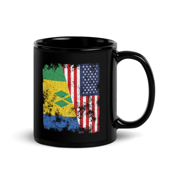 Saint Vincent and Grenadines USA Flag Mug