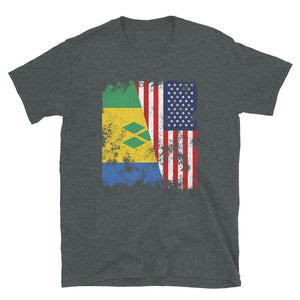 Saint Vincent and Grenadines USA Flag T-Shirt