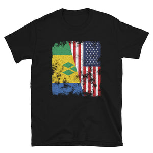 Saint Vincent and Grenadines USA Flag T-Shirt