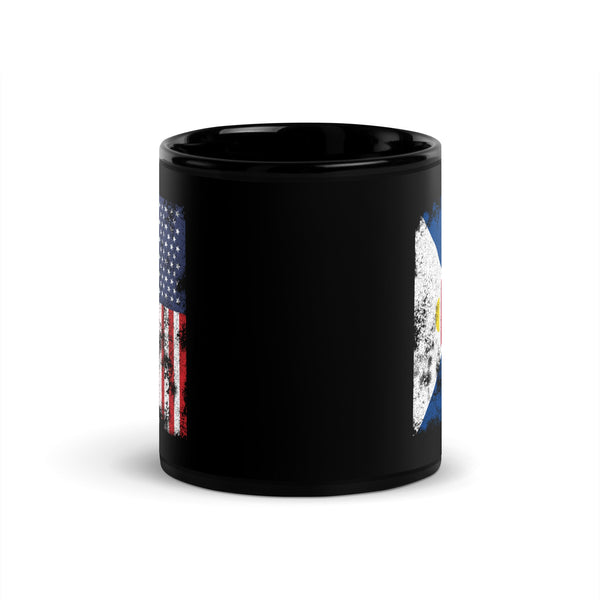 Saint-martin USA Flag Mug
