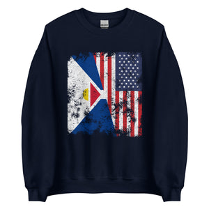 Saint-martin USA Flag Sweatshirt