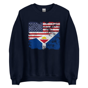 Saint-martin USA Flag Sweatshirt