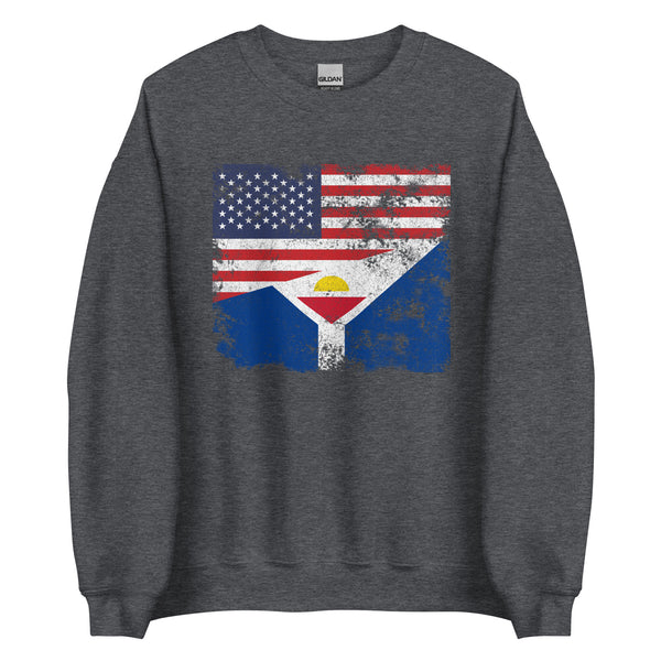 Saint-martin USA Flag Sweatshirt
