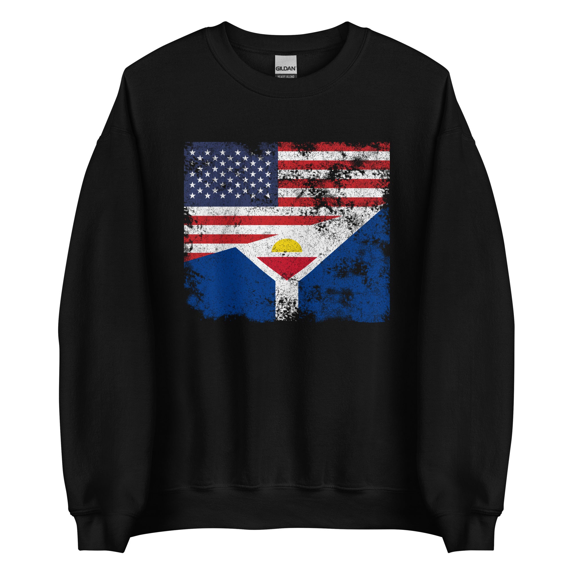 Saint-martin USA Flag Sweatshirt