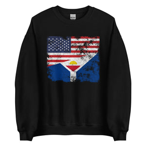Saint-martin USA Flag Sweatshirt
