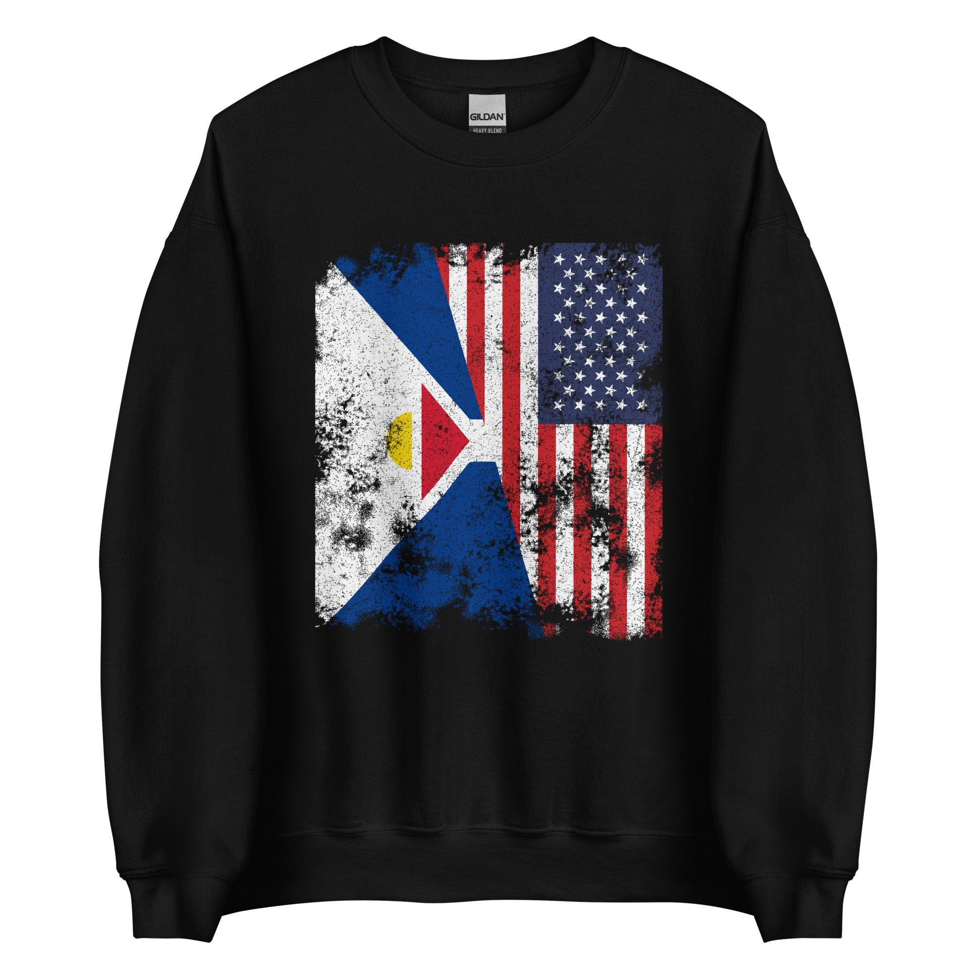 Saint-martin USA Flag Sweatshirt
