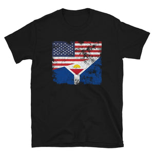 Saint-martin USA Flag T-Shirt