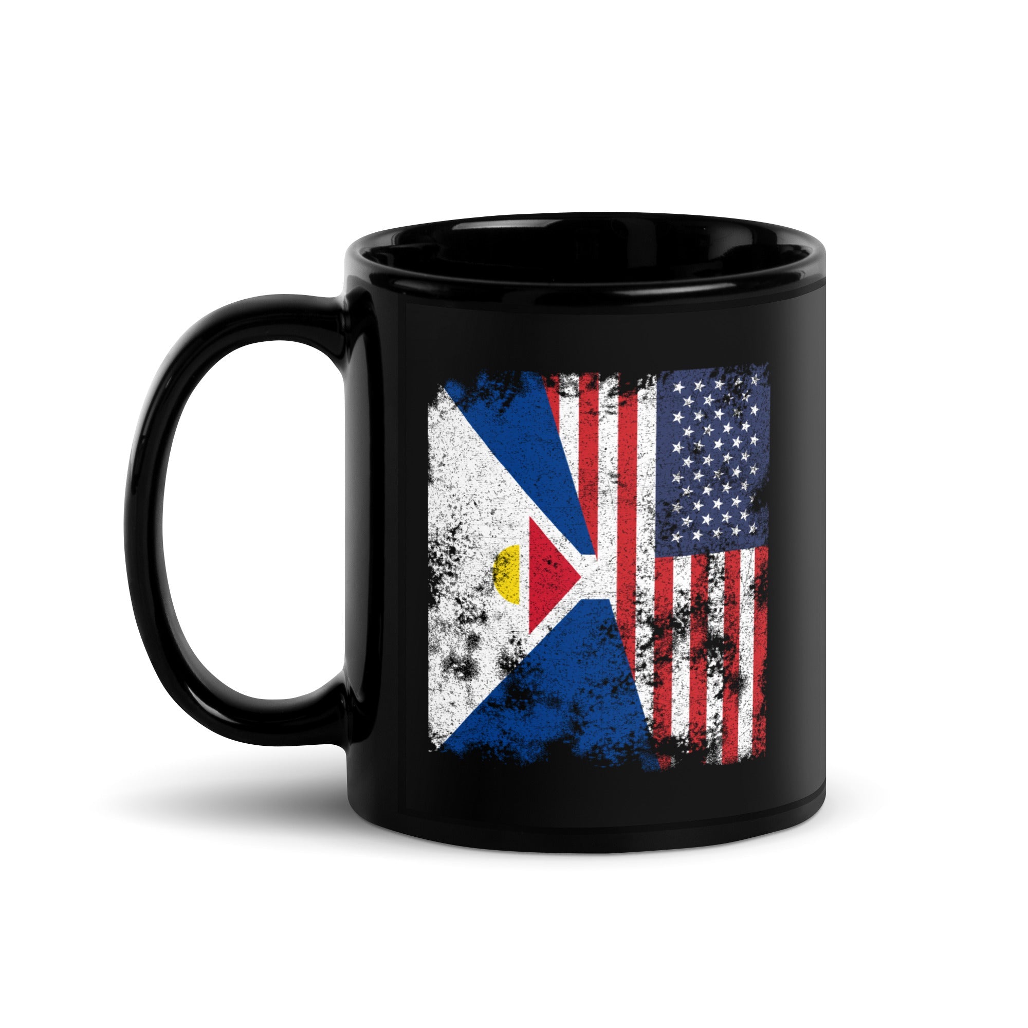 Saint-martin USA Flag Mug