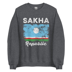 Sakha Republic Flag Vintage Yakutia Flag Sweatshirt