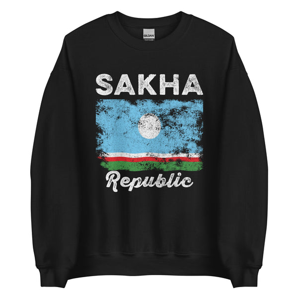 Sakha Republic Flag Vintage Yakutia Flag Sweatshirt