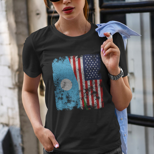Sakha USA Flag - Half American T-Shirt