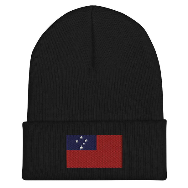 Samoa Flag Beanie - Embroidered Winter Hat