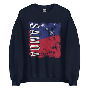 Samoa Flag - Distressed Flag Sweatshirt