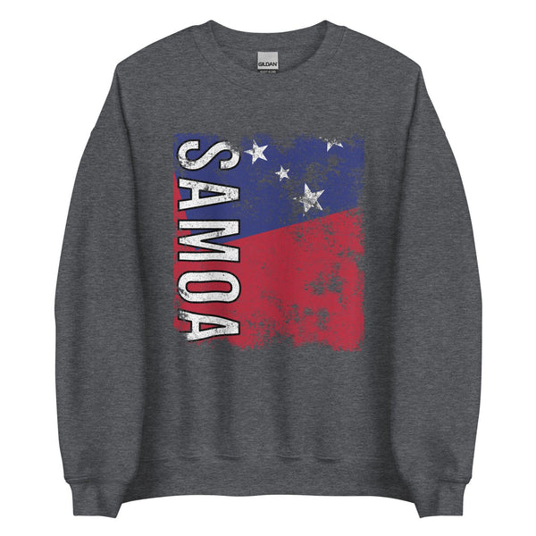 Samoa Flag - Distressed Flag Sweatshirt