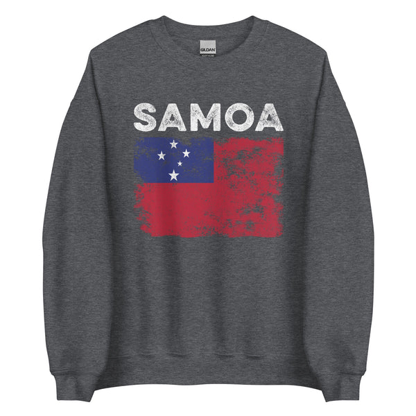 Samoa Flag Distressed - Samoan Flag Sweatshirt