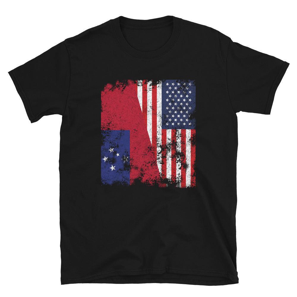 Samoa USA Flag - Half American T-Shirt