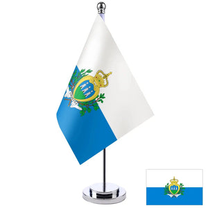 San Marino Desk Flag - Small Office Table Flag