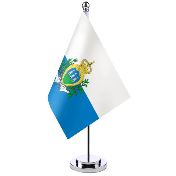 San Marino Desk Flag - Small Office Table Flag