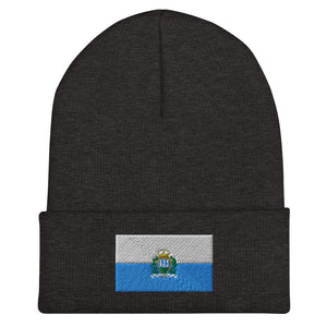 San Marino Flag Beanie - Embroidered Winter Hat