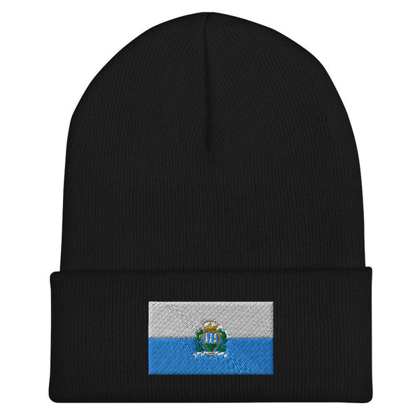 San Marino Flag Beanie - Embroidered Winter Hat