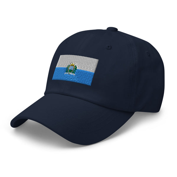 San Marino Flag Cap - Adjustable Embroidered Dad Hat