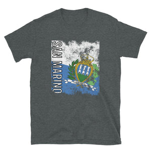 San Marino Flag Distressed T-Shirt