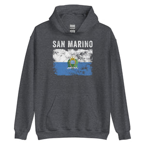 San Marino Flag Vintage Sammarinese Flag Hoodie