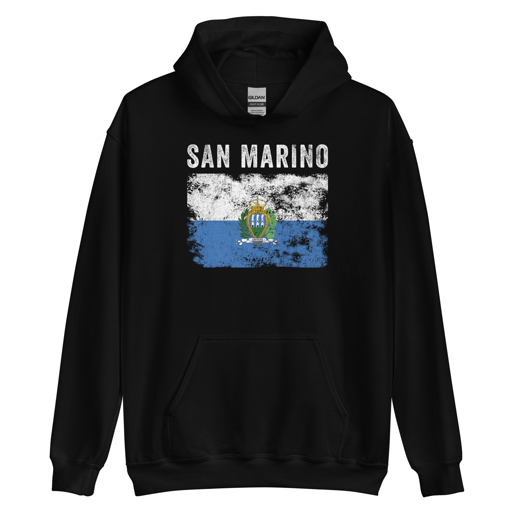 San Marino Flag Vintage Sammarinese Flag Hoodie