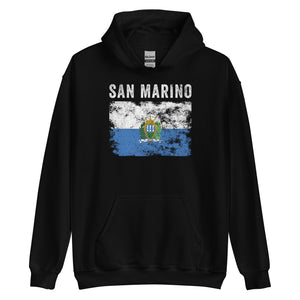 San Marino Flag Vintage Sammarinese Flag Hoodie