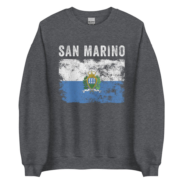 San Marino Flag Vintage Sammarinese Flag Sweatshirt