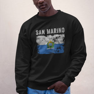 San Marino Flag Vintage Sammarinese Flag Sweatshirt