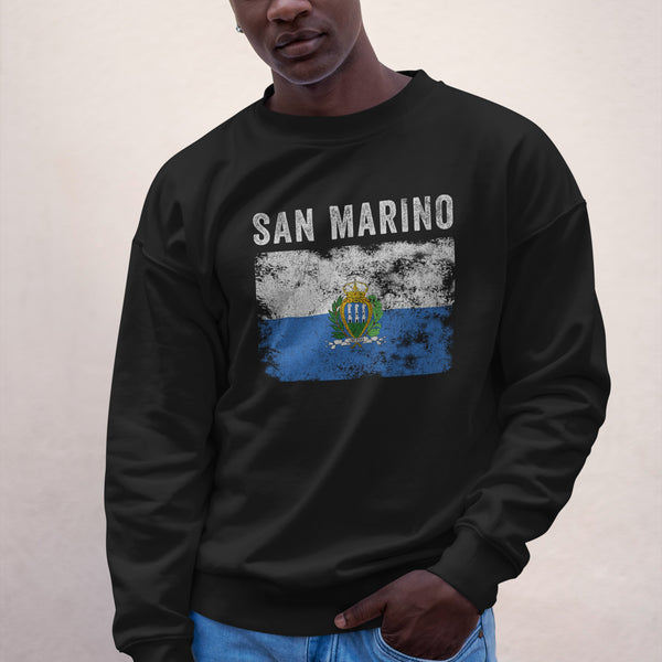 San Marino Flag Vintage Sammarinese Flag Sweatshirt